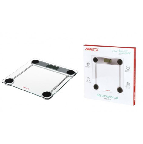 Floor scales Ardesto SCB-921, max. weight 150 kg/clear glass