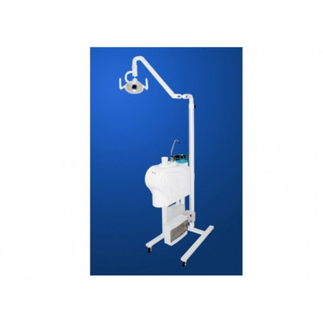 Movable spittoon unit with dental light