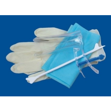 Gynecological set JS size S examination No. 3 (diaper, shoe covers, applicator, napkin, brush, mirror)