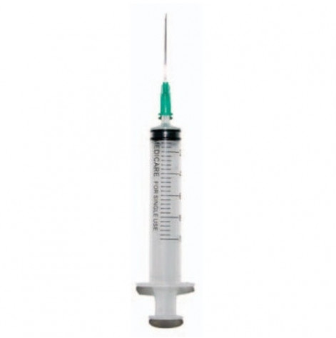 Syringe 3-component 10ml with Luer Lock needle 0.8 x 38 mm MEDICARE