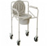 Folding metal toilet chair on wheels (height: 53-64) Toilet chair