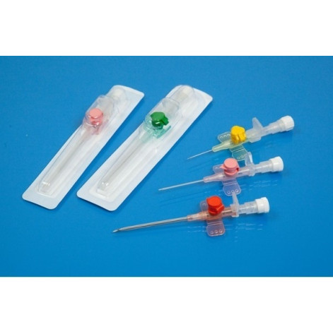 Intravenous cannula with injection valve 