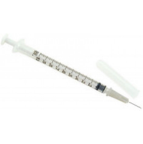 Tuberculin syringe MEDICARE, 1 ml (with needle 0.45 x 13mm)