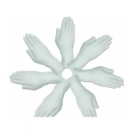 Latex examination gloves 
