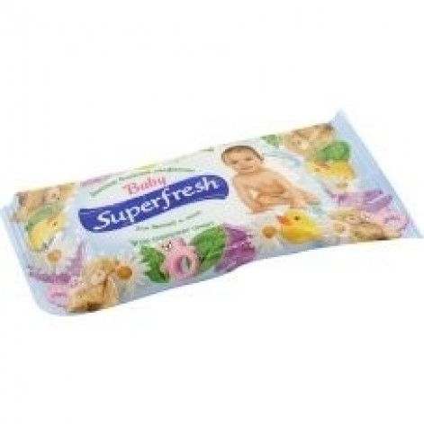 Купить Салфетки влажные Super Fresh детские №15 (2) (62453). Изображение №1