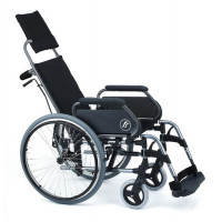 Very wide wheelchair Breezy Lightweight with headrest and adjustable backrest