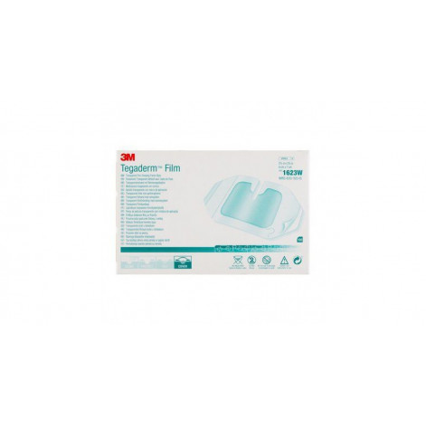1623W Tegaderm with cutout for fixing catheters, 6x7 cm