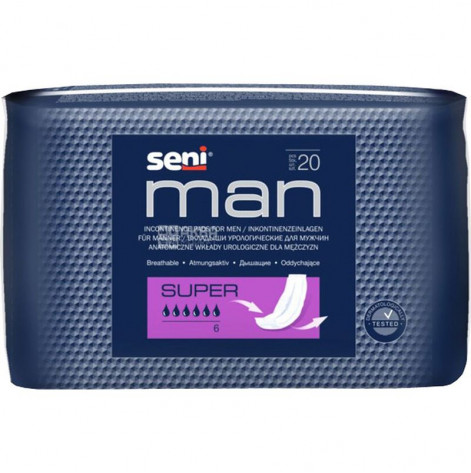 Urological pads (6k) for men Seni MAN Super No. 20