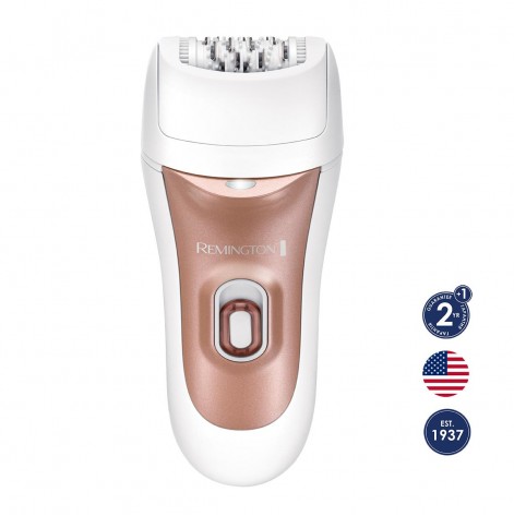 Remington EP7500 Smooth & Silky epilator, washable head, 2 speeds, 5 attachments, white/pink