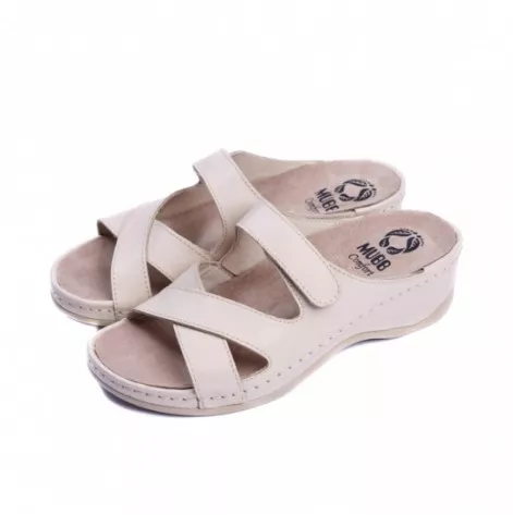 Купити 782 Жіночі шкіряні тапочки  NAPPA BEIGE 41р. (782/41/B). Зображення №1