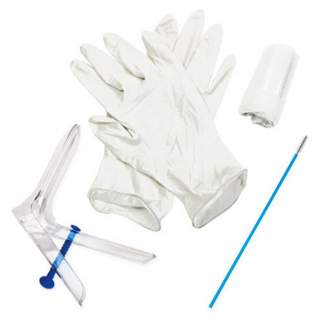 Gynecological set BIO No. 3/1, mirror M, examination gloves, napkin, cytological brush, shoe covers