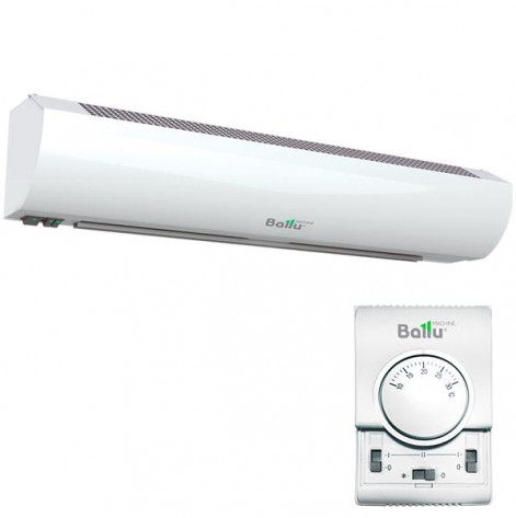 Electric air curtain Ballu BHC-L10-S06, 6 kW, wide. 1 m, up to 2.5 m, electr. control panel BRC-E, white