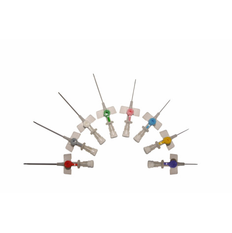 IV cannula, fluoroethylene propylene, 24G x 3/4