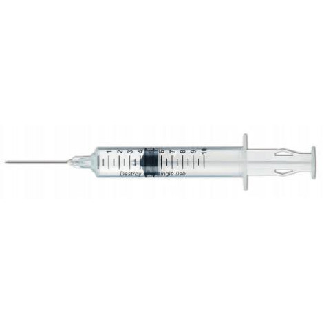 Syringe VM 10ml, which is self-destructive, with a plunger that can be detached