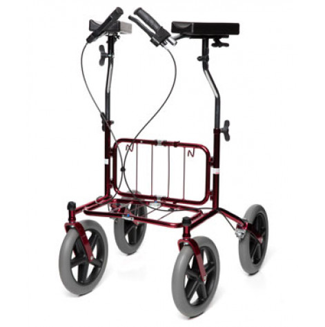 Rollator walker with elbow support