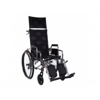 Multifunctional aluminum stroller Recliner Modern with reclining back and brakes for an assistant color: chrome