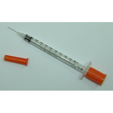 Insulin syringe, U-100 