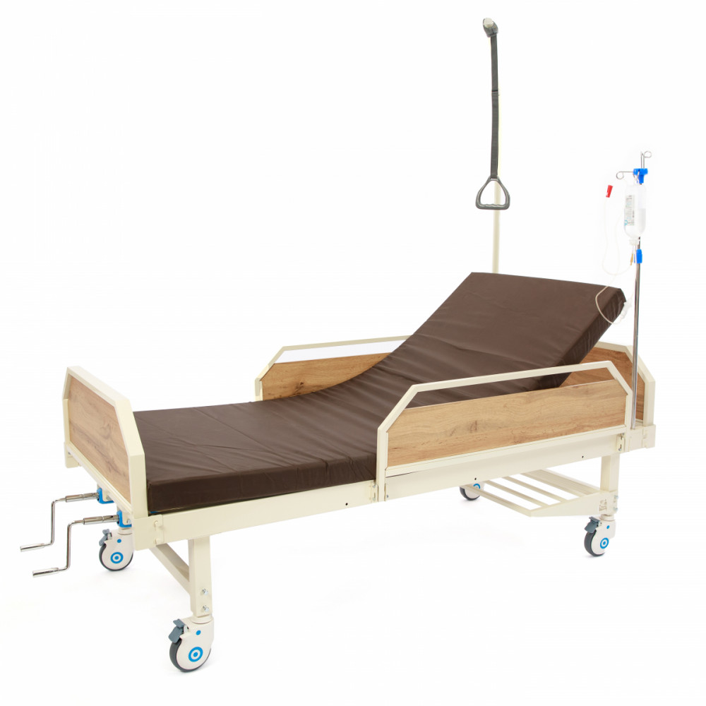 Кровать для лежачих больных MED1-C09UA (бежевая) Медтехника Мед1.ltd