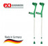 Elbow crutch, firm Ergo handle, green