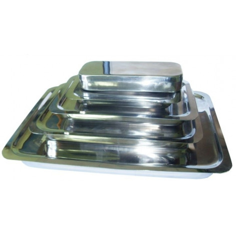 Surgical straight trays with lid 200 x 150 x 45, volume 0.5 l
