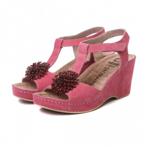 Купить 587 Женские кожаные тапочки VESUVIO ROSE 38р. (587/38/R). Изображение №1