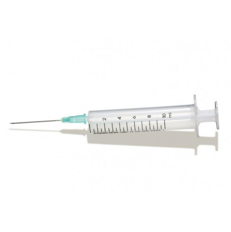 Syringe 10ml 2-piece with 0.80 x 40 needle (21 G x 1 1/2