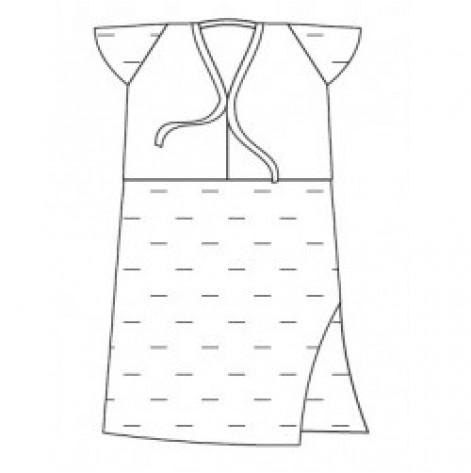Shirt for women in labor combi (sms + spunlace) sterile (1120101)