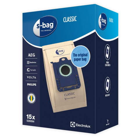 Купить Набор мешков Electrolux E200SM S-Bag Classic 3 л, 15 шт (E200SM). Изображение №1