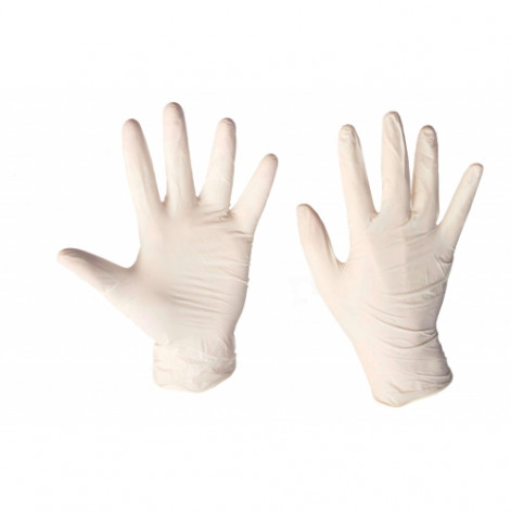 Latex examination gloves 