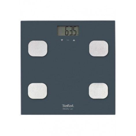 Floor scales Tefal BM2520V0, digital display, load-150 kg, glass case, gray