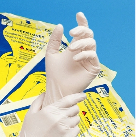 Surgical glove p.8,0 sterile NOT powdered Rivergloves