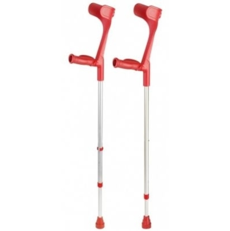 Elbow crutch, soft anatomical handle, blue, right